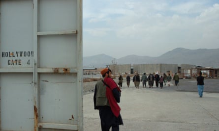 Members of the Taliban enter the Hollywood Gate compound outside Kabul, in a scene from the documentary Hollywoodgate.