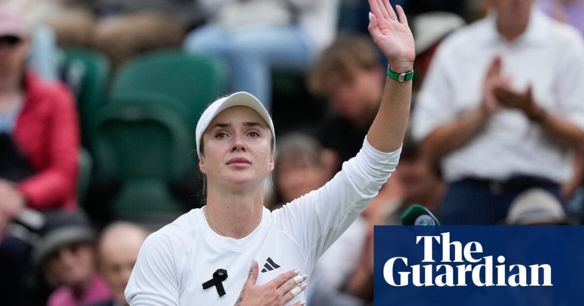 Elina Svitolina wears black ribbon at Wimbledon after Kyiv hospital attack