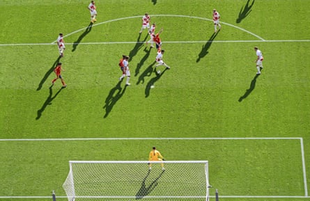 Spain’s Fabián Ruiz (centre) scores his team’s second goal during the Euro 2024 group game against Croatia.