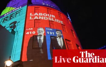 Exit poll suggests Labour set for huge landslide win in UK general election - latest live news