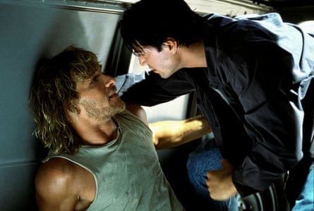 Patrick Swayze and Keanu Reeves in Point Break, 1991.