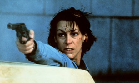 Jamie Lee Curtis in Blue Steel (1990).