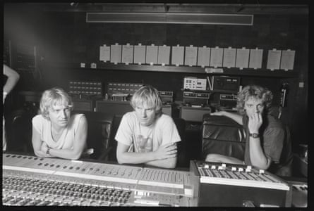 The Police in a Montserrat recording studio.