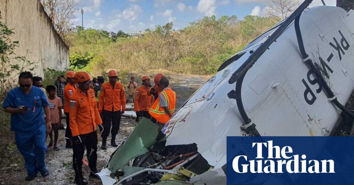 Two Australians and three Indonesians survive helicopter crash in Bali, officials say