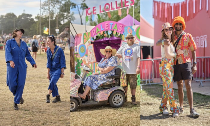 Couples, exes, friends and families: how we all connected at Glastonbury – in pictures