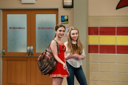 Rowan Blanchard (left) as Riley and Carpenter as Maya Hart in Girl Meets World