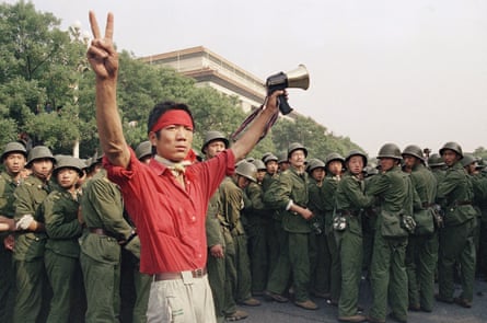 A pro-democracy protester in 1989