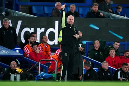 Everton manager Sean Dyche during the Carabao Cup win over Doncaster.