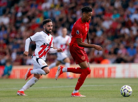 Bournemouth’s Daniel Jebbison in action aganst Rayo Vallecano