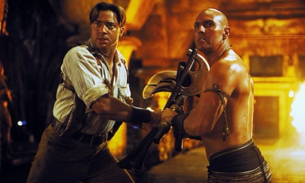 Brendan Fraser and Arnold Vosloo in The Mummy which made more than £100,000 at the box office on the first weekend of its rerelease in July.