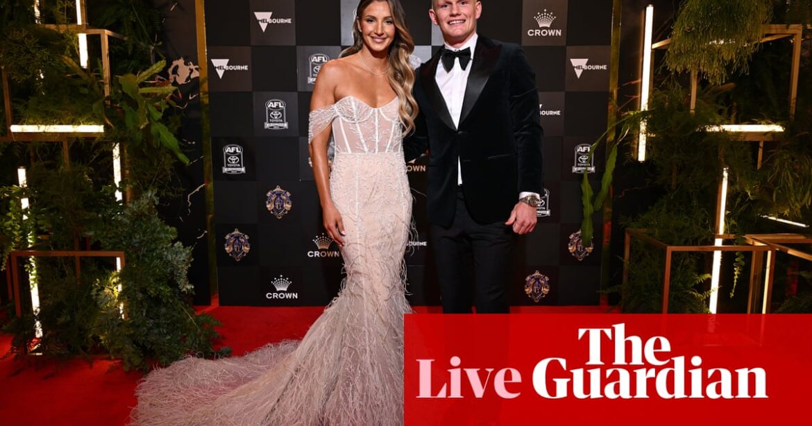 Australia news live: Brownlow Medal red carpet under way; Dutton promises nuclear costings ‘in due course’