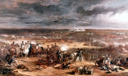 A painting of the battle of Waterloo by Sir William Allan.