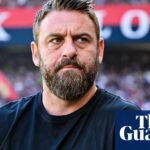 Daniele De Rossi sacked by Roma after winless start to Serie A season