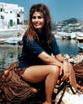 Sophia Loren sitting on nets in Boy on a Dolphin