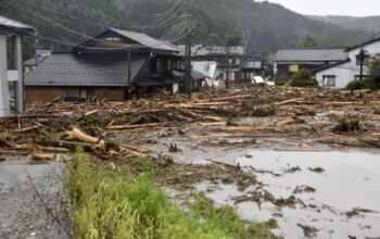 Heavy rain triggers landslides and floods in northern Japan