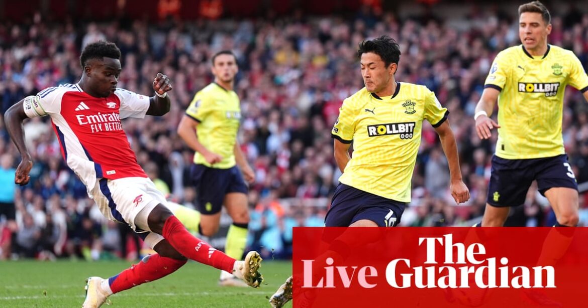 Arsenal 3-1 Southampton, Manchester City 3-2 Fulham and more: football clockwatch – live