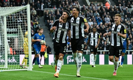 Fabian Schär on target for Newcastle to deny AFC Wimbledon’s defensive efforts