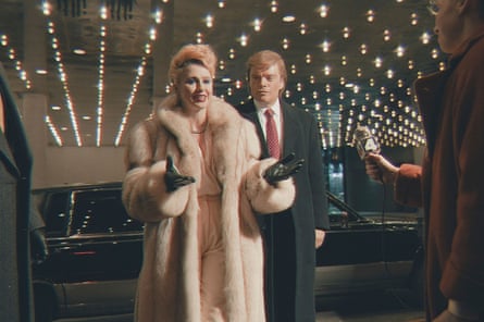 Bakalova and Sebastian Stan as Ivana and Donald Trump in The Apprentice.