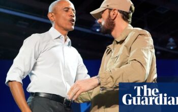 ‘There’s vomit on my sweater already!’ Barack Obama raps Eminem’s Lose Yourself at Detroit rally