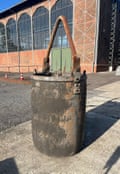 Rusting bucket … ‘I realise I can make my own industrial sounds by banging my fingers on its shell.’