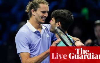 Alexander Zverev beats Carlos Alcaraz to reach ATP Finals last four – as it happened