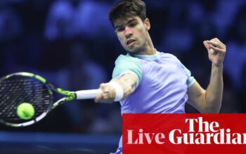 Carlos Alcaraz beats Andrey Rublev 6-3, 7-6: ATP Finals tennis – as it happened