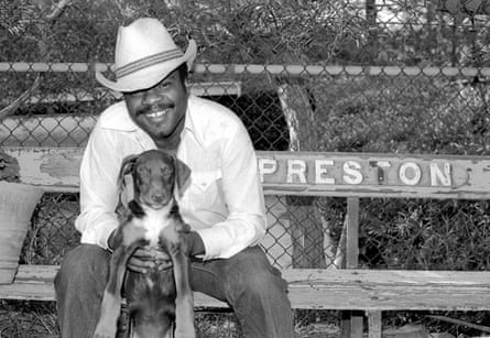 At home with his dog in Topanga Canyon, California, November 1979.