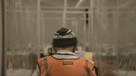 ‘This is what contemporary low-wage work looks like’ … an Amazon worker in Union.