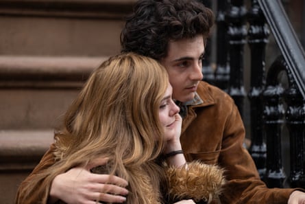 With Timothée Chalamet in Bob Dylan biopic A Complete Unknown.