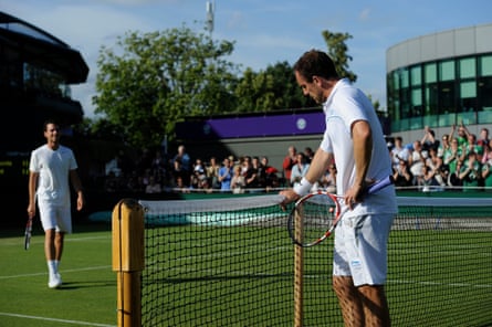 Conor Niland after losing to Adrian Mannarino in the first round at Wimbledon in 2011.