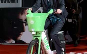 A twist of Lime: Timothée Chalamet rode a rental bike on to the red carpet. But how long had he been in the saddle?