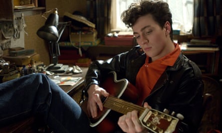 Aaron Taylor-Johnson playing John Lennon in Nowhere Boy