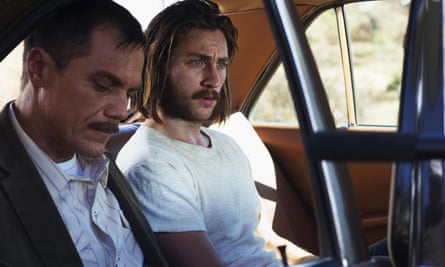 Aaron Taylor-Johnson with Michael Shannon in Nocturnal Animals