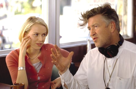 Neo-noir mystery … with Naomi Watts while shooting Mulholland Drive.