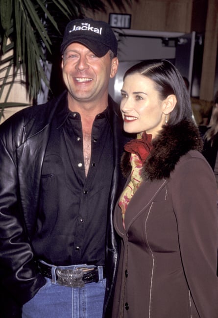 Demi Moore with her second husband, Bruce Willis