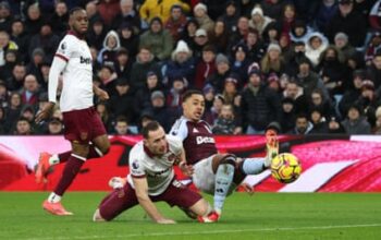 Emerson’s header earns draw for West Ham as loss of Mings hurts Aston Villa