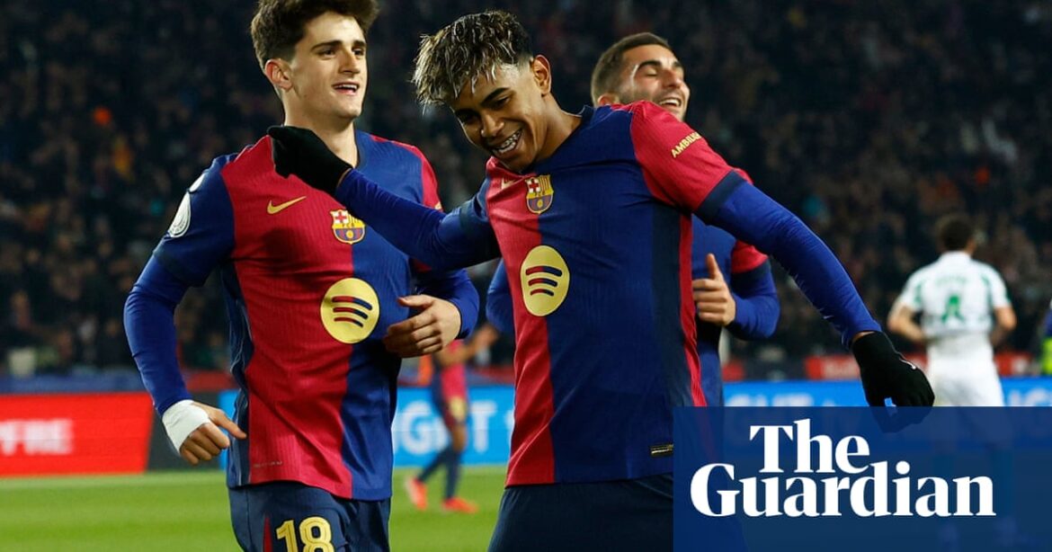 European football: Barcelona hit five but Lyon are humbled in Coupe de France