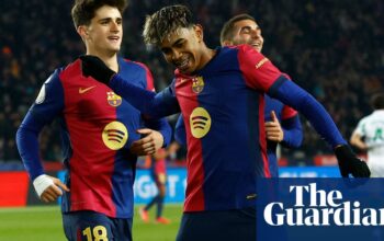 European football: Barcelona hit five but Lyon are humbled in Coupe de France