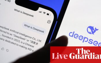 Global tech sell-off carries on; Trump says DeepSeek should be ‘wake-up call’ for US AI firms – business live