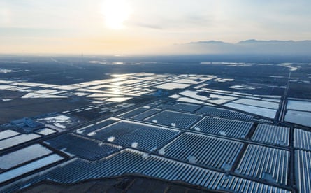 Sun shines on power plant