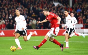 Jota rises to peg back Nottingham Forest after Wood gives Liverpool early scare