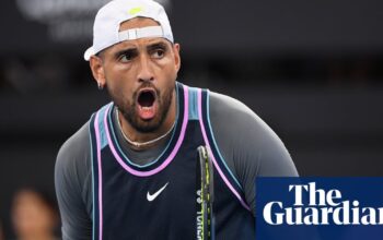 Kyrgios falls short in singles comeback against big-serving Mpetshi Perricard