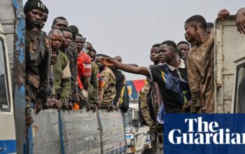 M23 rebels push south from Goma as DRC leader calls for military recruits