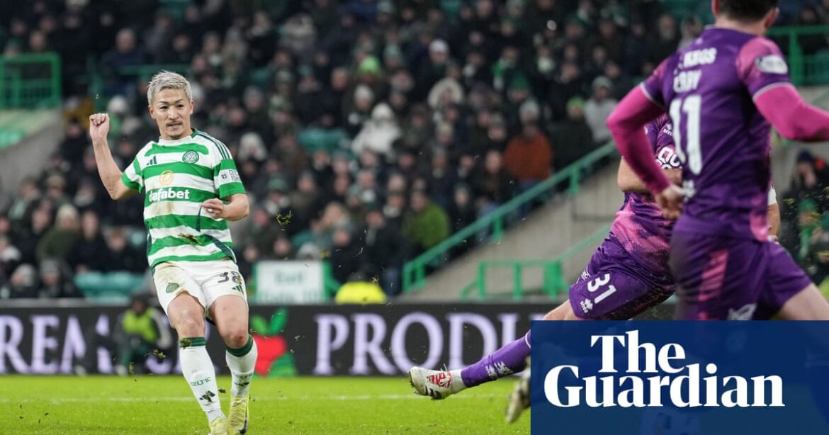 Maeda leads Celtic past Dundee United and to 16-point lead at the top