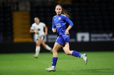 Nelly Las of Leicester City during a League Cup tie against Birmingham in December