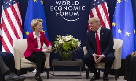 Trump and Ursula von der Leyen in Davos in 2020