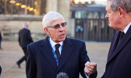 Jack Straw talks to a reporter