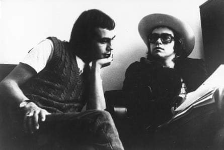 Bernie Taupin and John in London in c 1973.