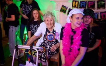 ‘I’m still dancing’: Derbyshire woman has 105th birthday rave at care home