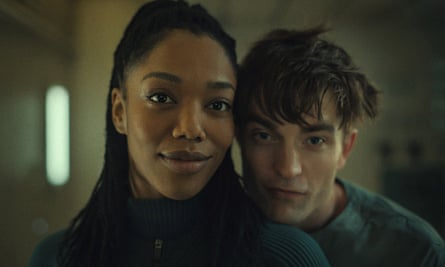 Naomi Ackie and Robert Pattinson in the film.